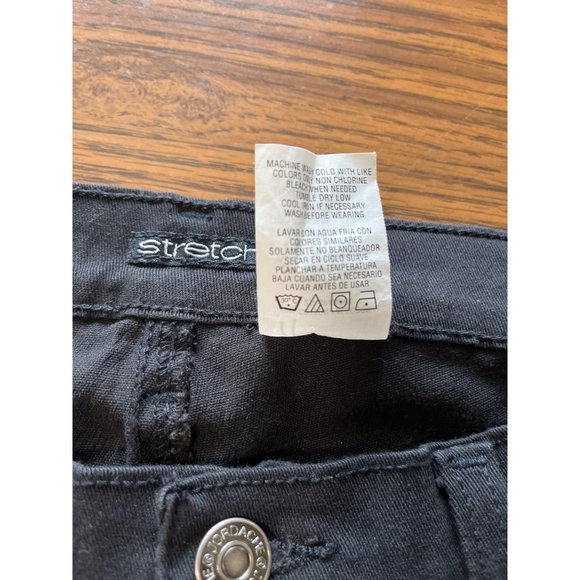 Jordache stretch woman’s black jeans boot cut bell bottom size 11/12 - Picture 5 of 9